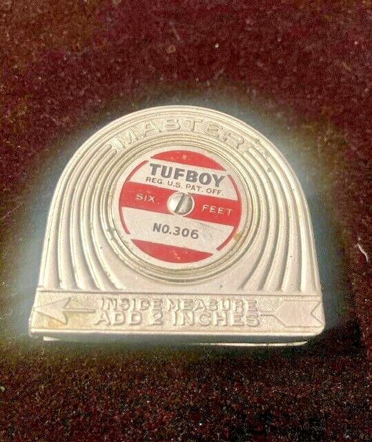 Vintage Master Rule Tufboy 6 ft Tape Measure Tool No. 306