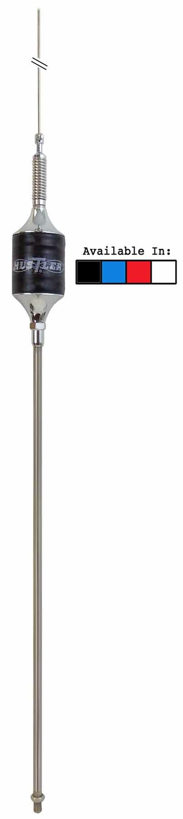 Hustler Scb-B Hustler – 55″ Tall Black Cb Super Resonator With 22″ Stainless St