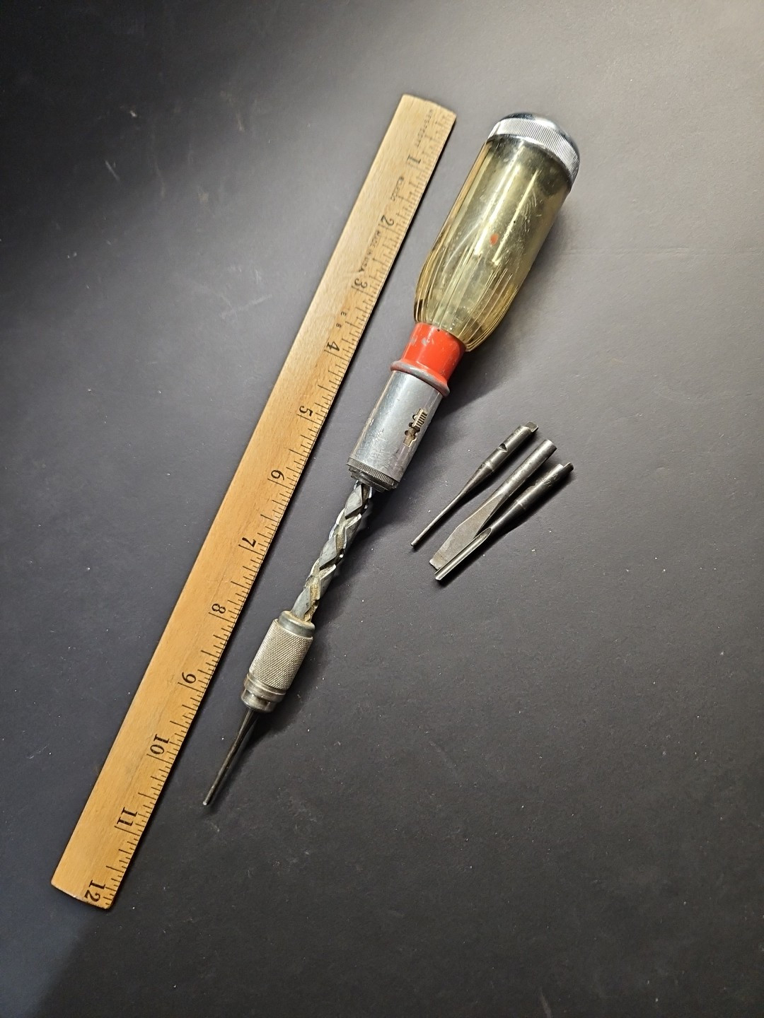Stanley Handyman Yankee No. 233H Screwdriver With Bits Carpentry Hand Tool