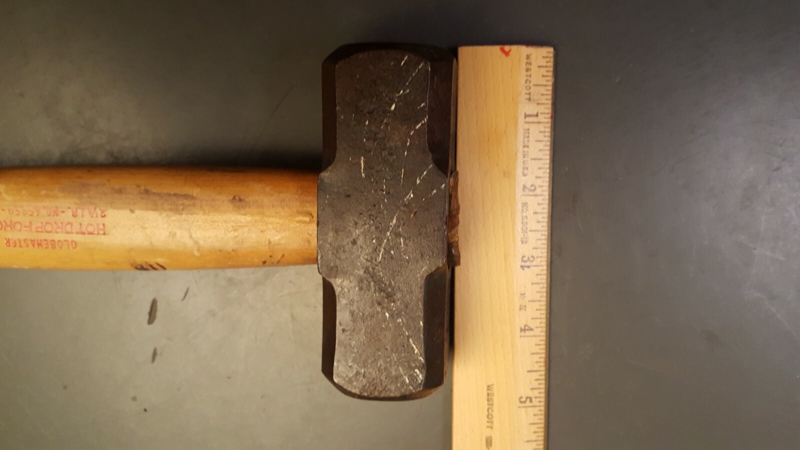 Vtg GlobeMaster Sledge Hammer Hot Dropped Forged Original Handle No. 65950 Italy