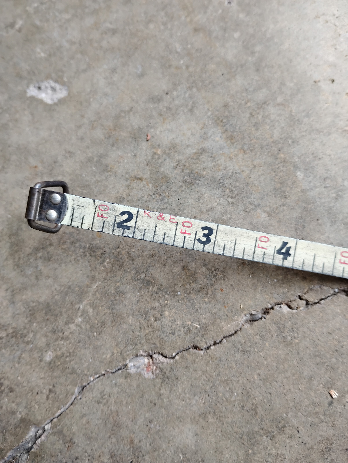K & E Keuffel & Esser Boss 50′ Wyteface Steel Tape Measure