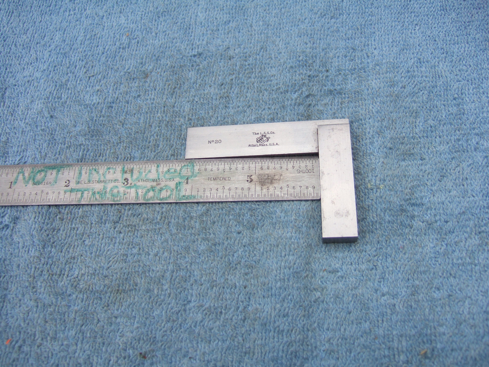 STARRETT No.20 VINTAGE OLD 2 In. SQUARE USA MACHINIST INSPECTION NO ENGRAVING 2B