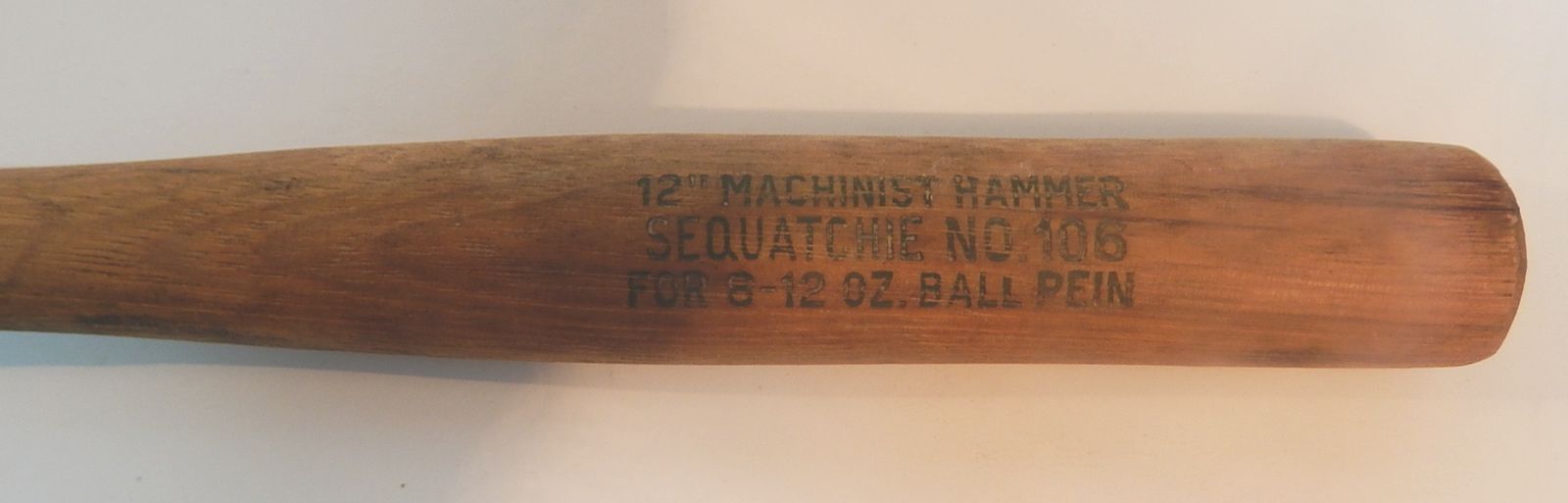 12oz Machinists Hammer 12” Cherokee Sequatchie #106 Wood Handle VGC