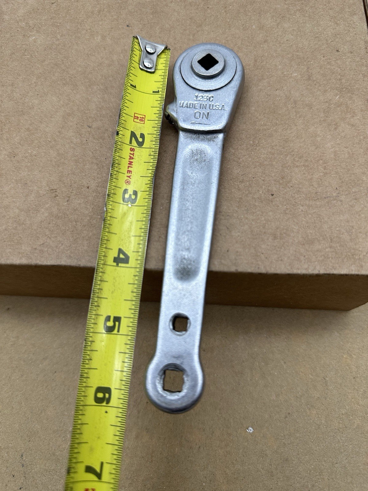 Vintage Imperial Brass 123 C Refrigeration Ratcheting Wrench 1/4″ Drive USA Tool