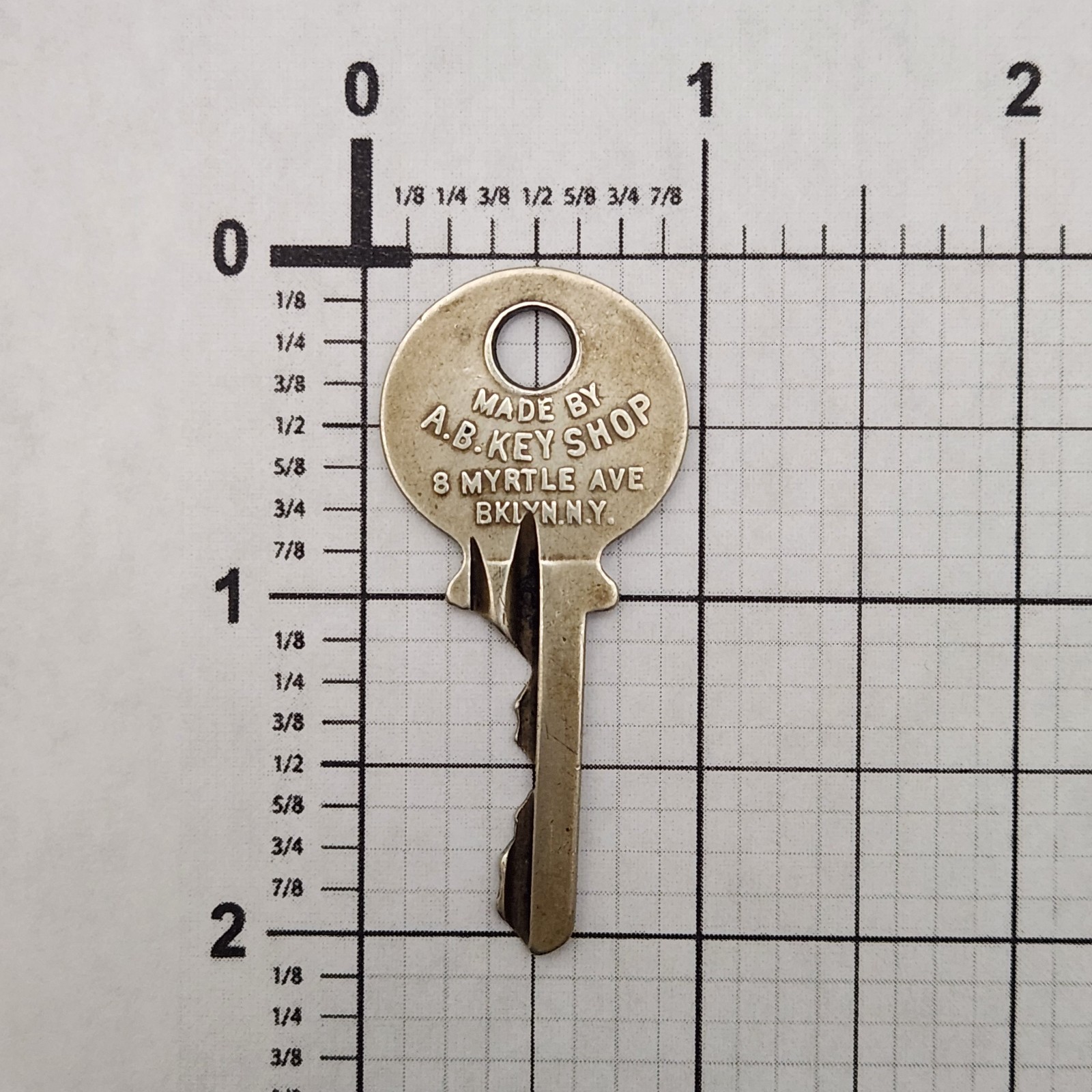 Vintage / Antique KEY – Skeleton Mortise Cabinet Door Lock Clock Trunk ORIGINAL
