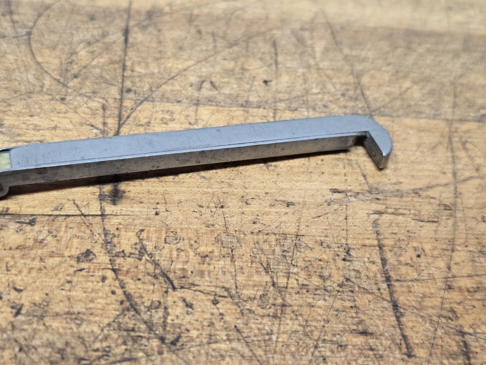 Vintage Stanley No. 40 German Silver And Bone Four-Fold 12″ Ruler With Caliper