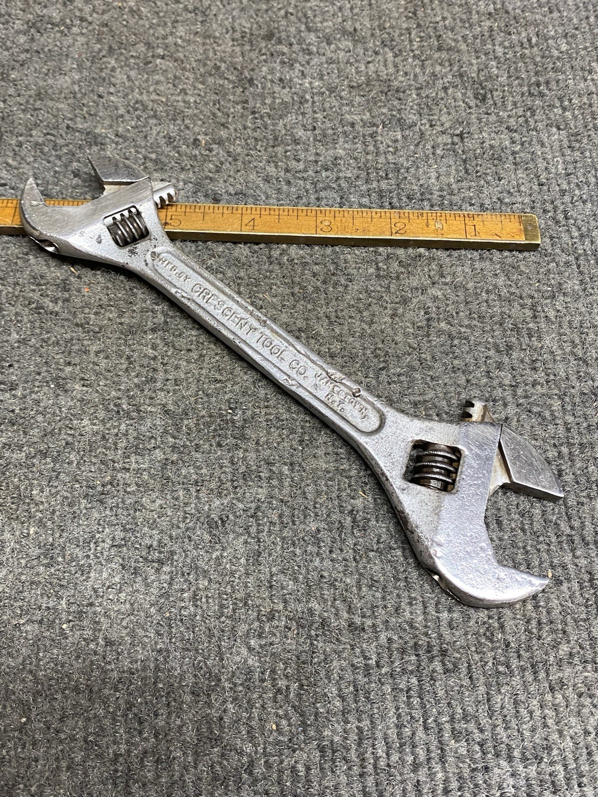 Vintage Double Ended Crescent Wrench 6” X 8” USA