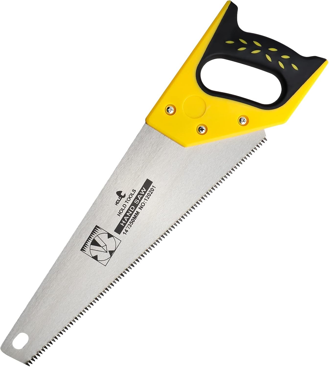 DOWELL 14 in Hand Saw – 11 TPI Fine Cuts Wood Saw Perfect for Sawing, Trimming,
