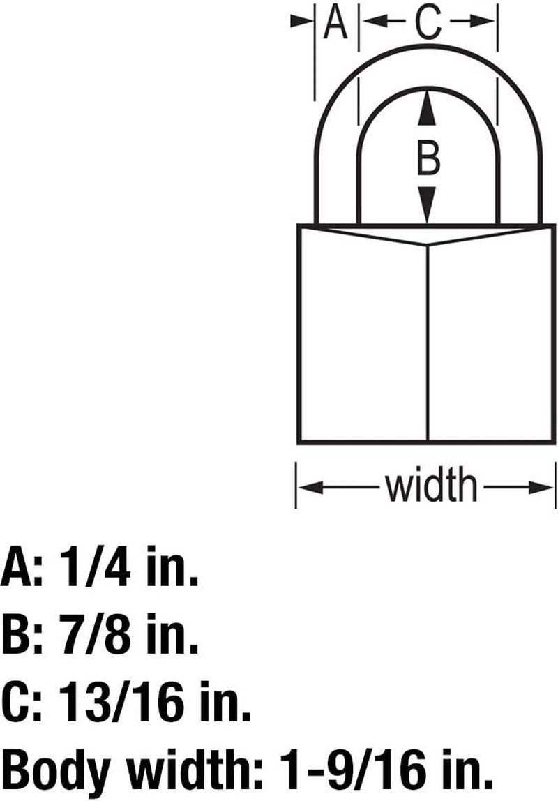 Master Lock 140Q Solid Brass Padlock with Key, 4 Pack
