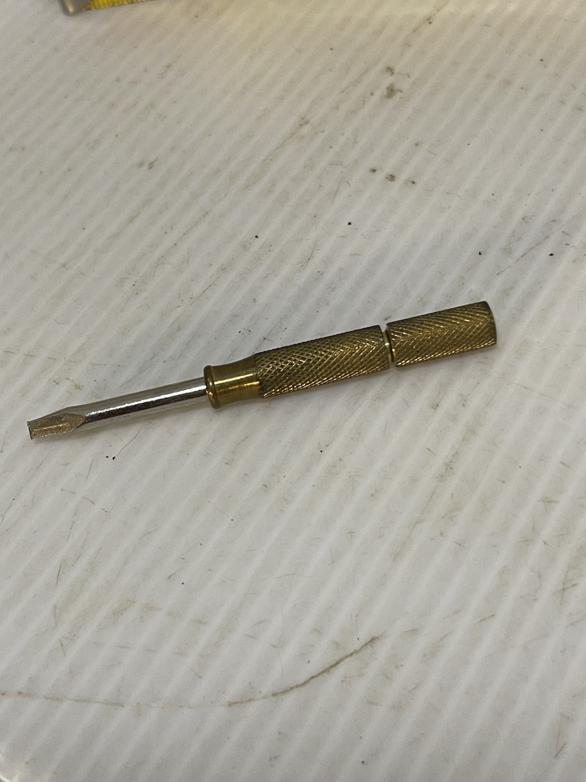 Vintage 2 in-1 Tiny Nesting Brass Screwdriver Set 1950s-1960s Frey Co.