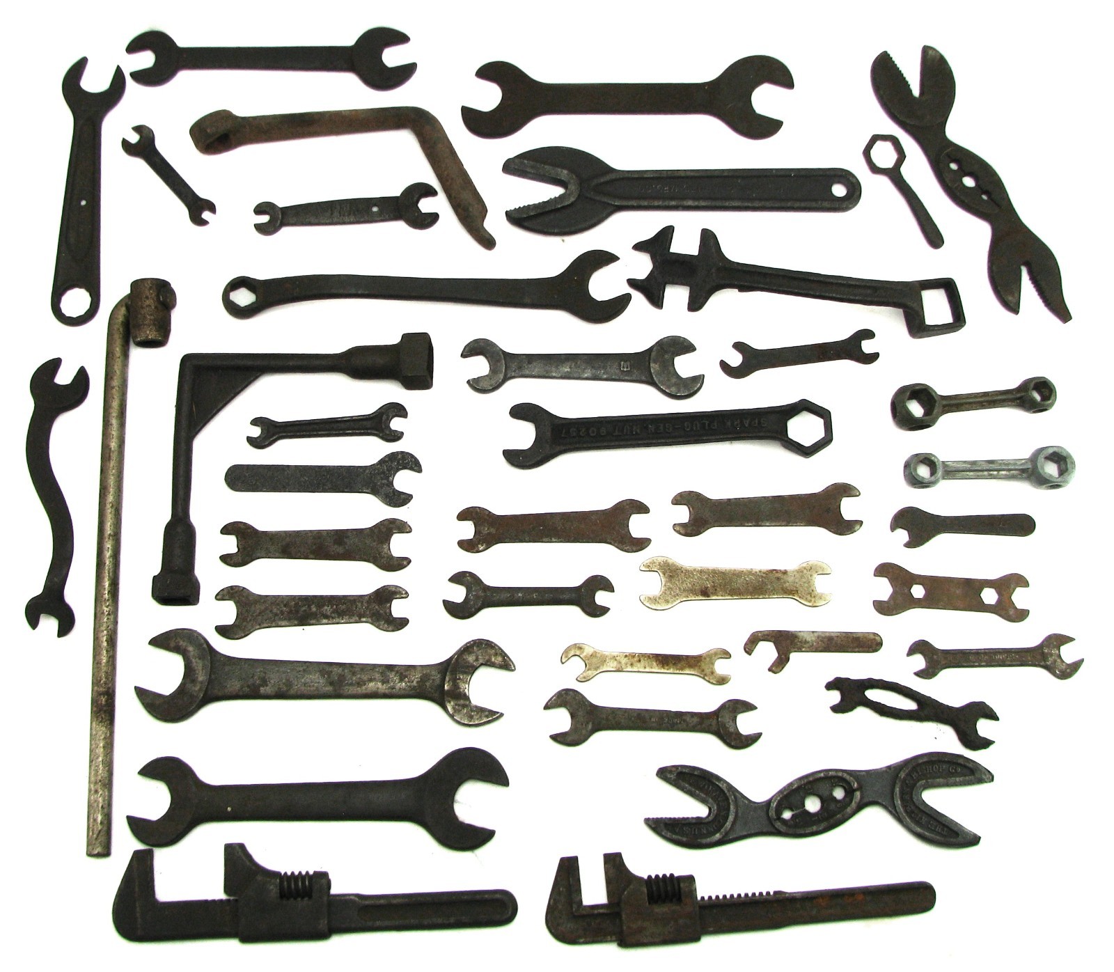 Antique Wrench LOT Tool Kit Farm Implement Car Tuck Tractor Ford vtg Dog Bone