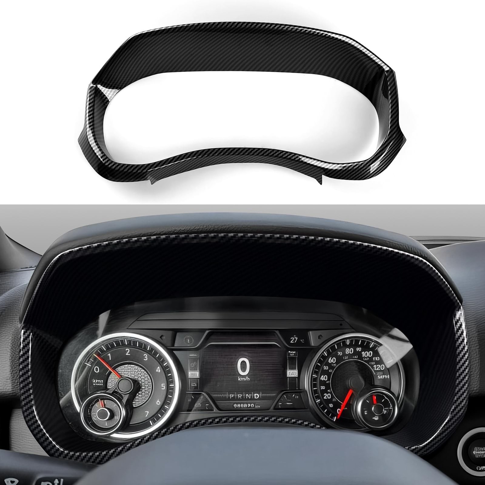 Car Dashboard Meter Frame Trim Decals for 2019-2026 Dodge Ram 1500 2500 3500 …