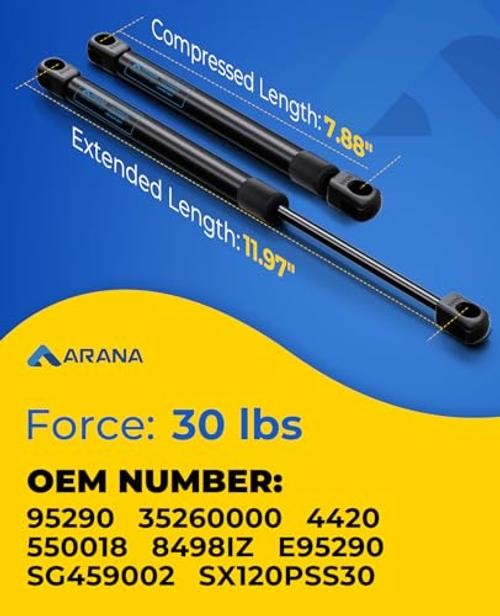 4420 30Lb/134N Gas Struts, SX120PSS30 12″ 30 Lb Gas Shock Spring 12 inch 30LB