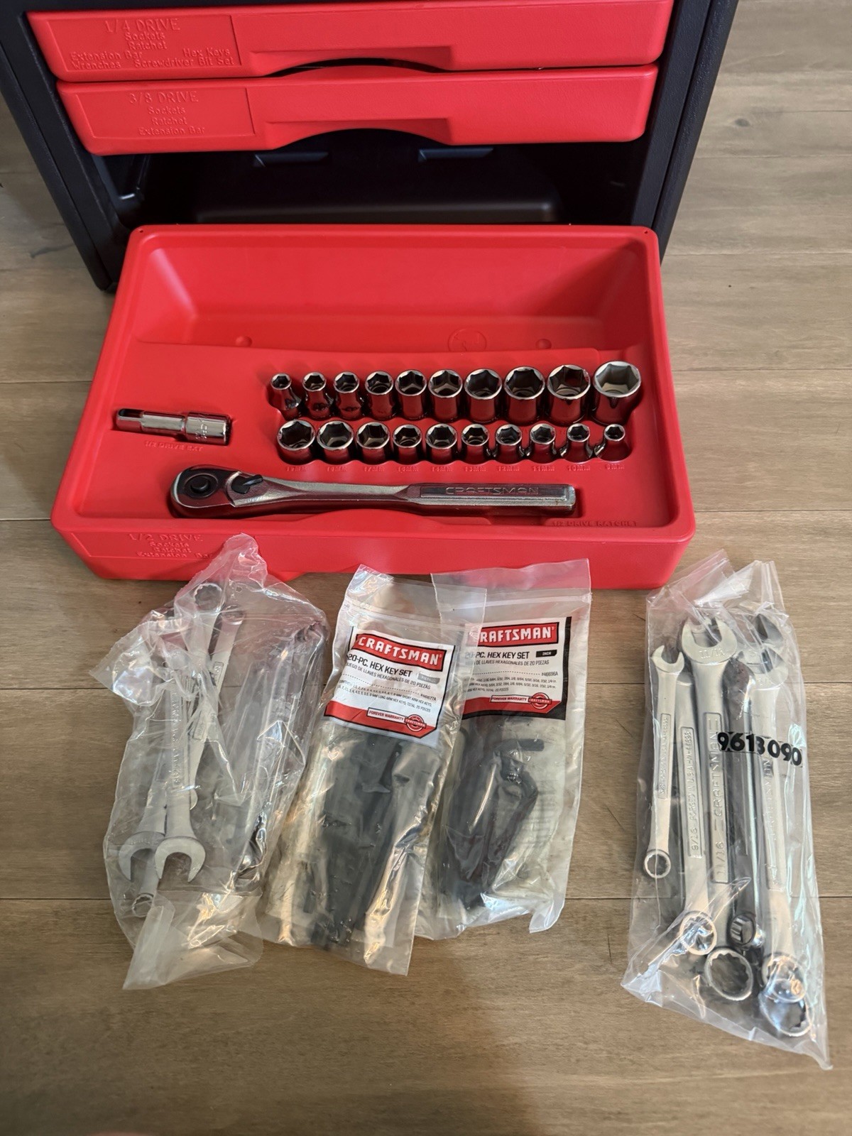 NOS Sears Craftsman USA 245pc 3 Drawer Mechanics Tool Set 33245 6pt