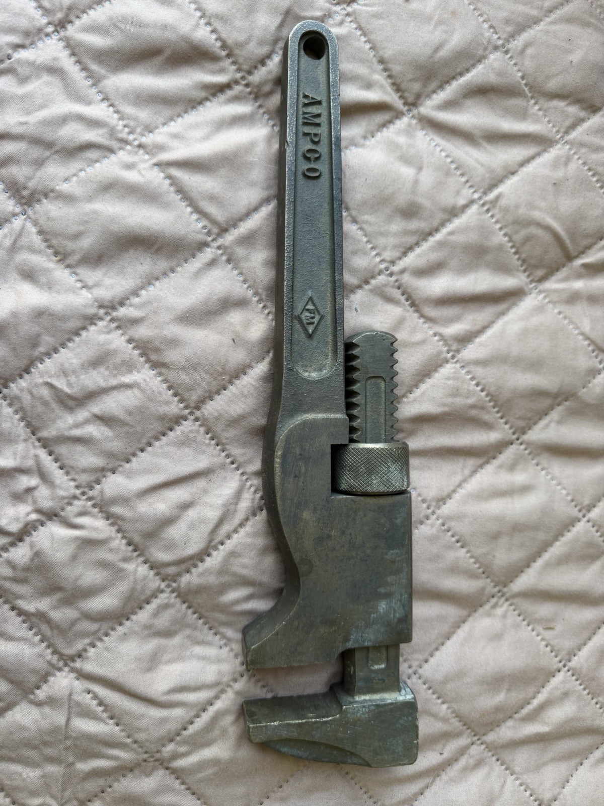 Vintage Ampco W 1147 Solid Brass Pipe Wrench – 14” non sparking