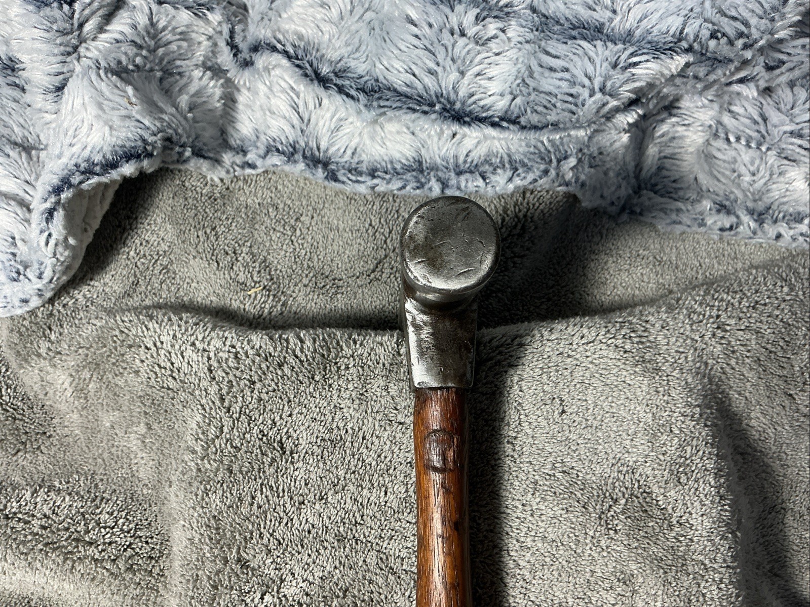 Vntg. Belknap Blue Grass Balanced Hammer – US Military Marked W/ Original Handle