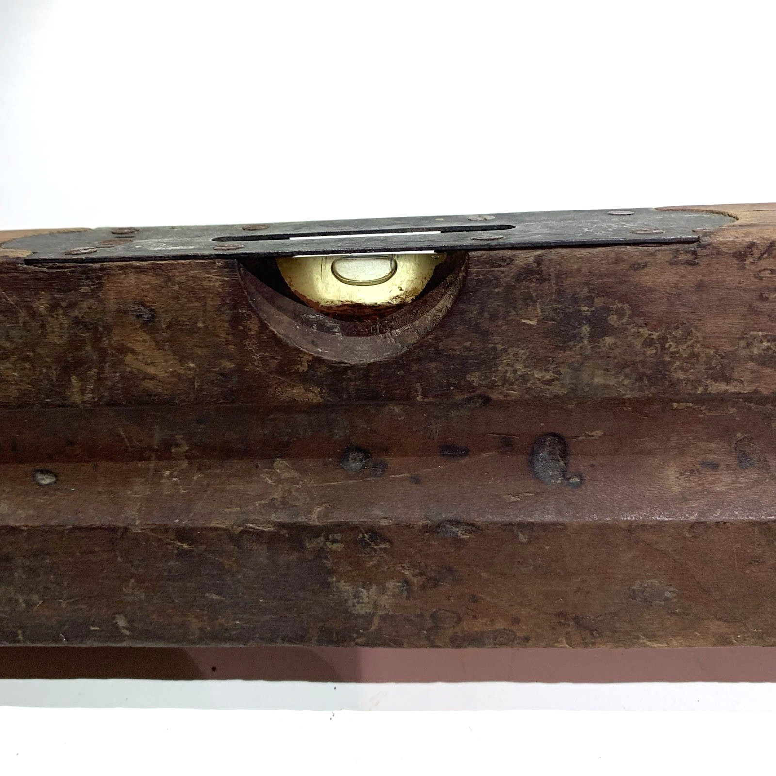 Stanley Number 3 Antique 30″ Wood & Brass Spirit Level Handy Grip Glass Vials