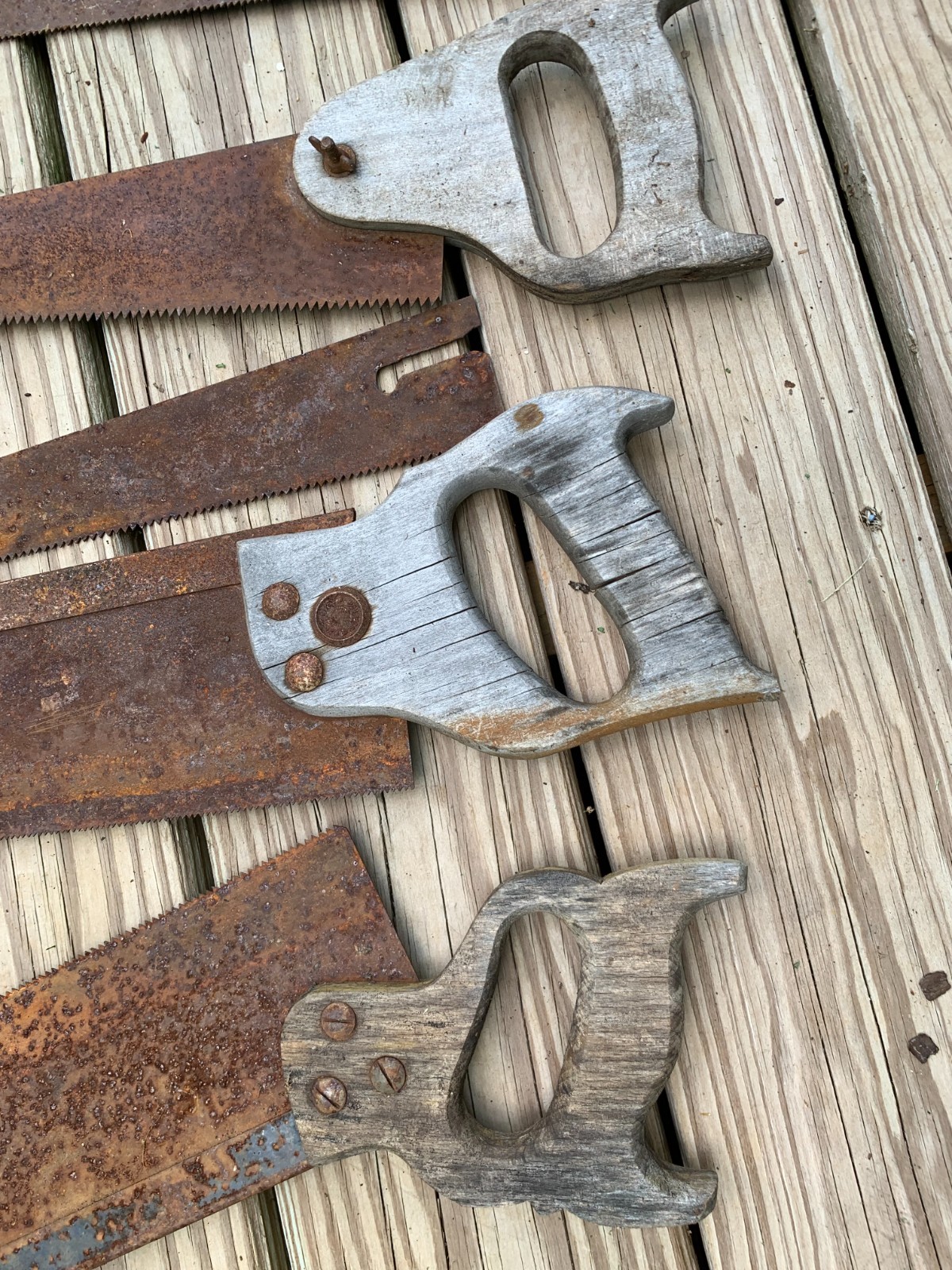 Lot of 8 Vintage Hand Saws for Arts & Crafts Rustic Decor Carpenter Tools