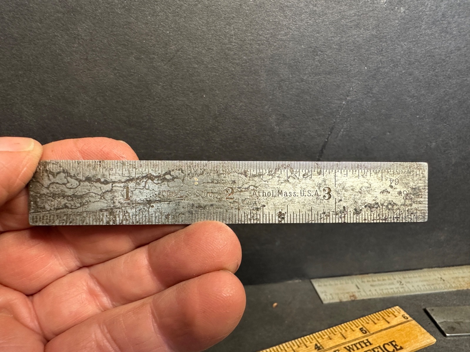 3 Starrett Rules: No. 303 Tempered No. 4, No C304SRE, and No. 13 Hardened No. 4