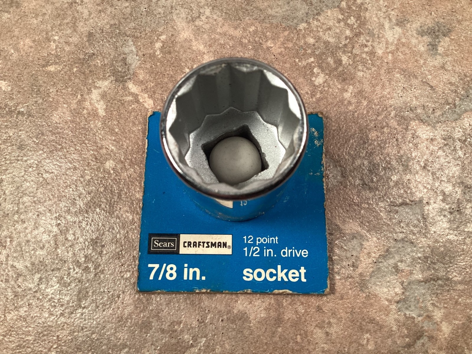 Vintage Sears Craftsman NOS 7/8″ Socket 1/2″ Drive 12-Point MY47512 G Series USA