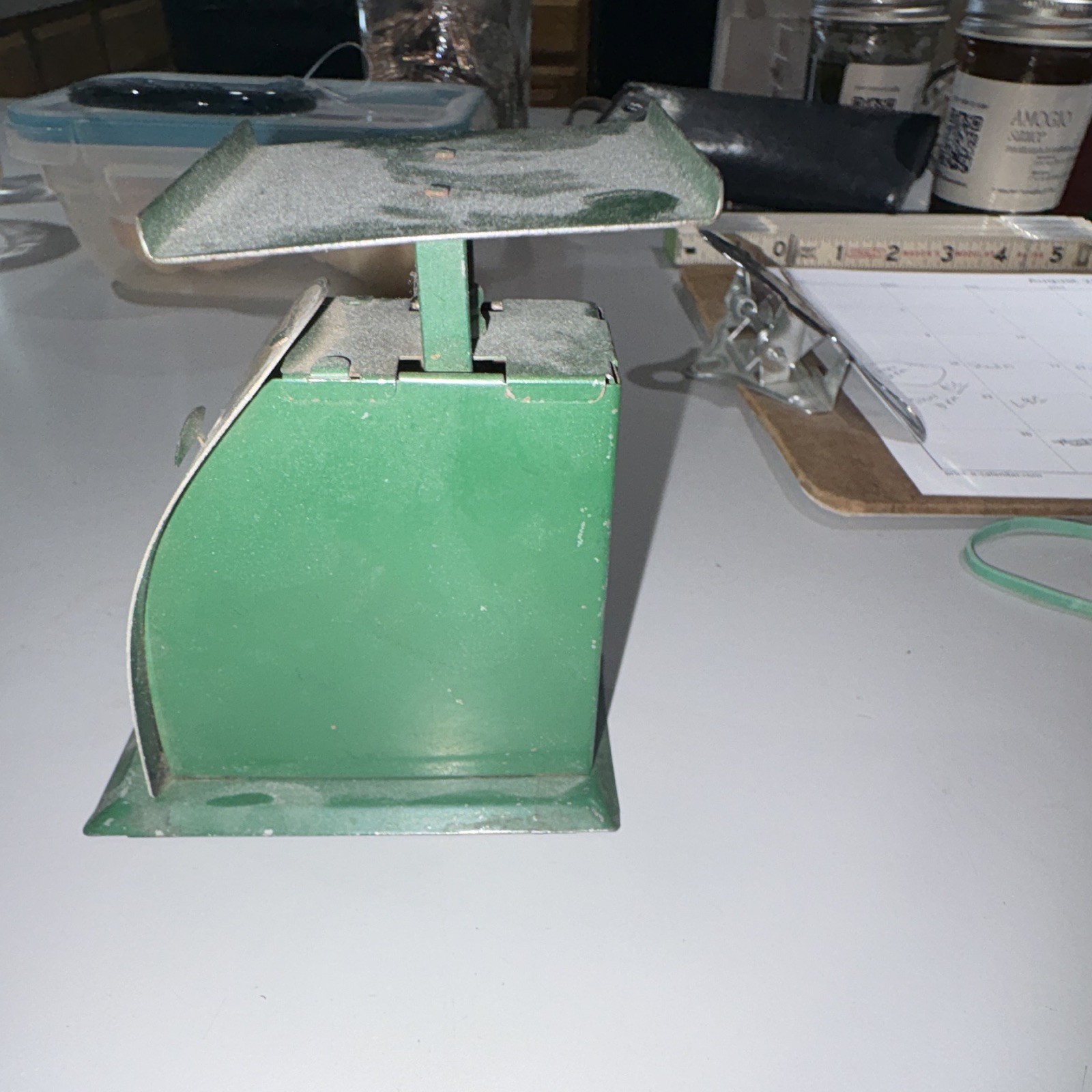 Economy Postal Scale – Vintage Green Metal Mail Postal Scale