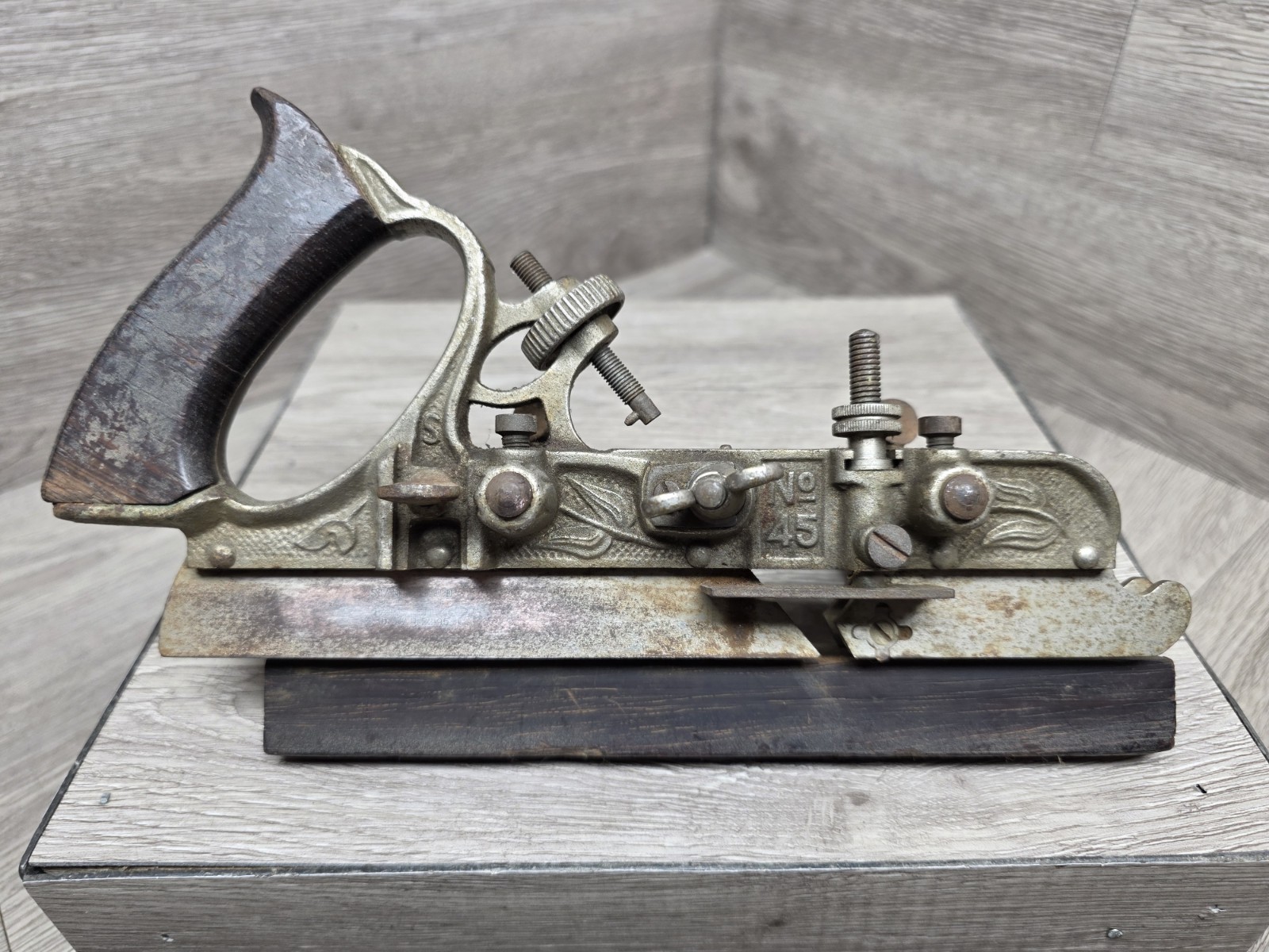 Antique Stanley Brand No. 45 Combination Wood Plane * Pat Jan 22 1895 READ!!