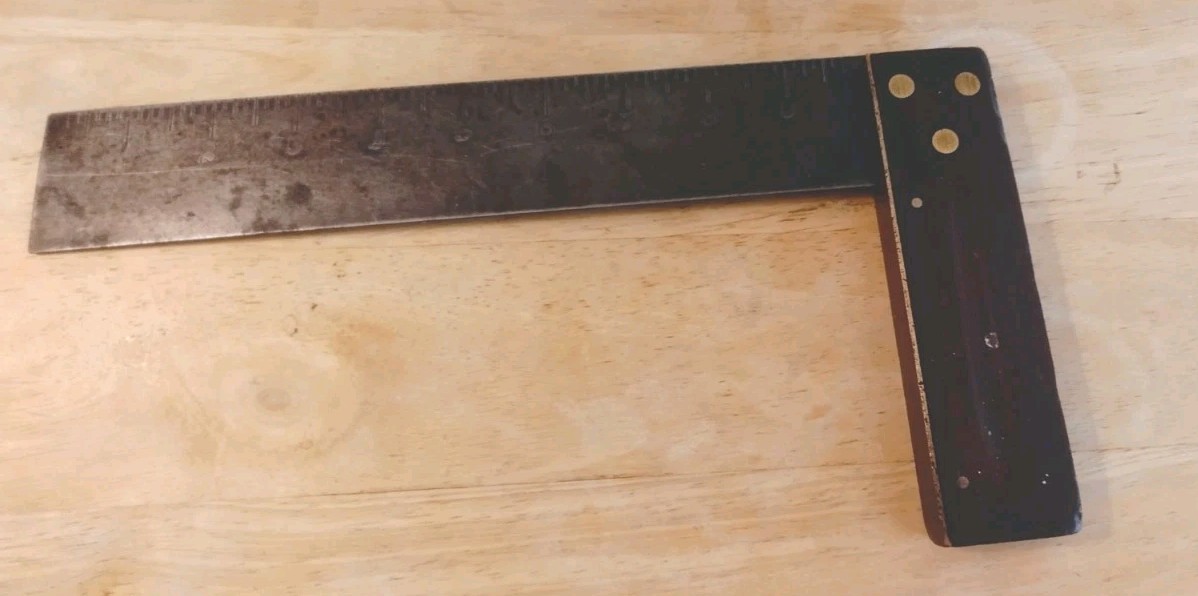 ​Vtg. Southington Hardware Co. 10″ Try Square – Rosewood & Brass – SOHACO USA
