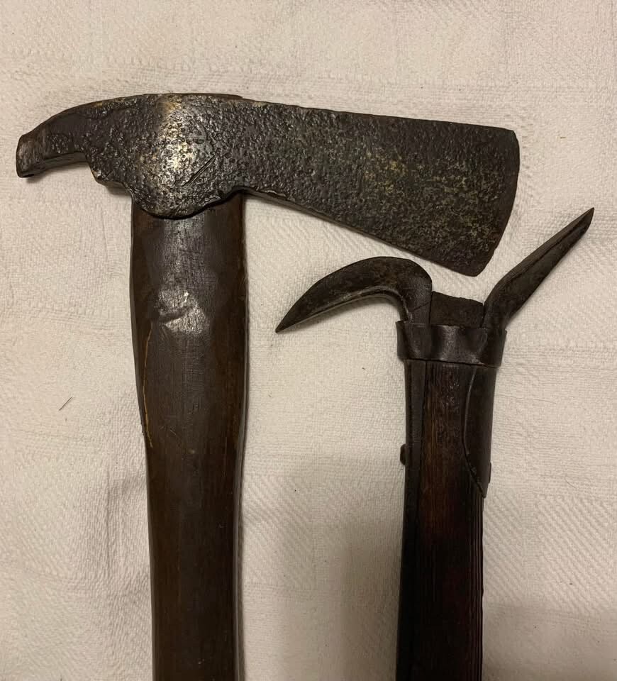 Antique Ice House Axe & Pike with Handles