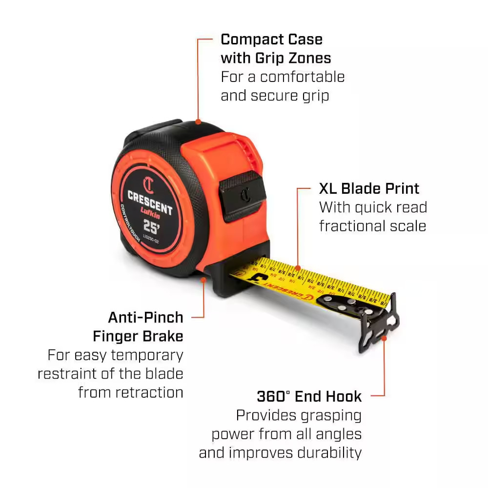 Lufkin 1-3/16 In. X 35 Ft. Controltouch Tape Measure