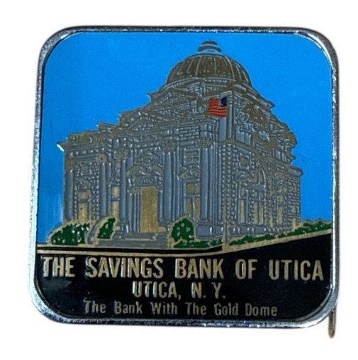 Vintage Advertising Tape Measure By Barlow The Savings Bank of Utica, N.Y.