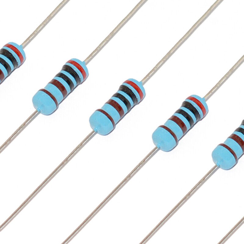 50pcs 1.5K ohm �� 1K5 1500R 1500E 1/2 Watts 0.5W +/-1% Metal Film Resistor