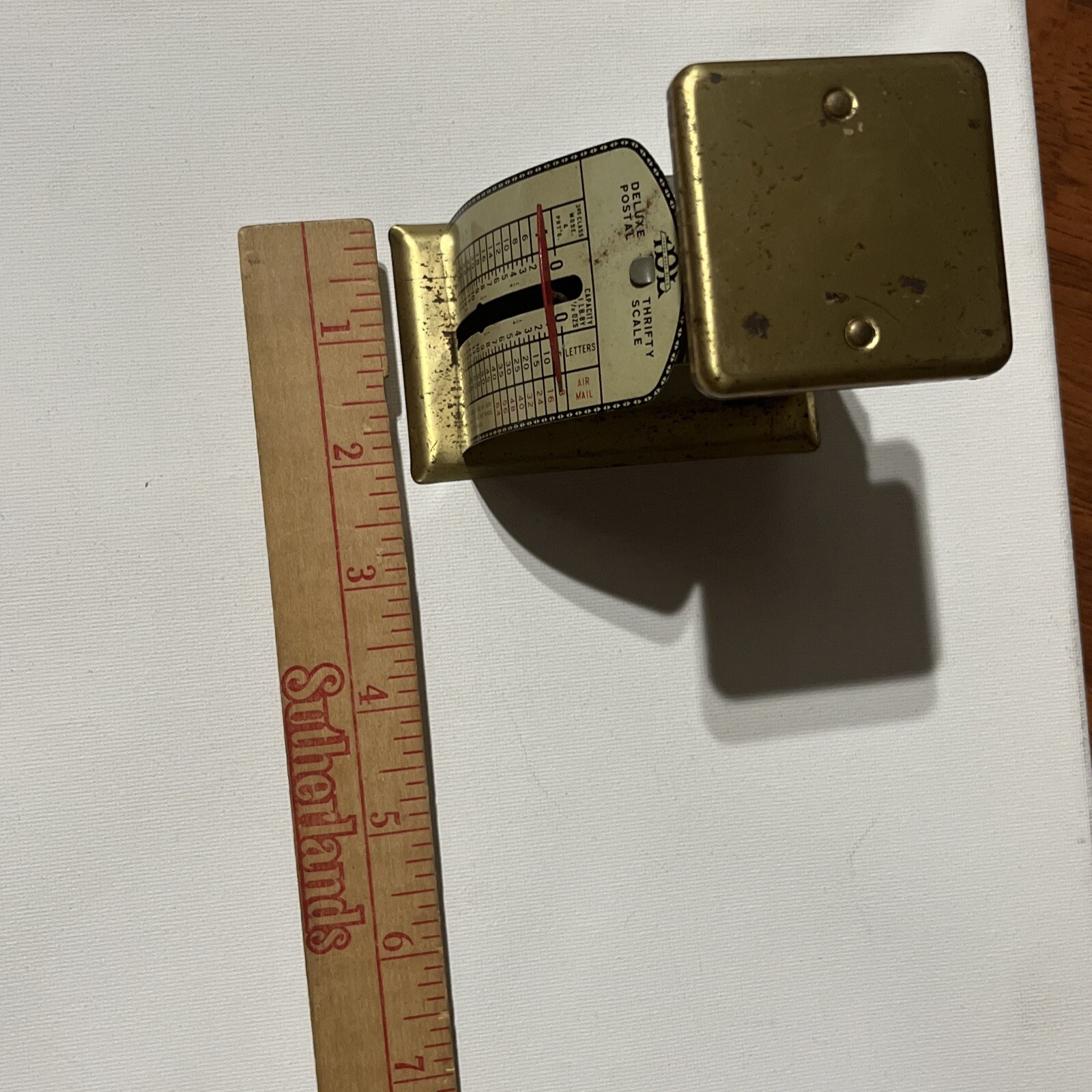 Vintage Deluxe Thrifty Postal Scale IDL MFG CORP New Jersey USA 1 Lb Scale
