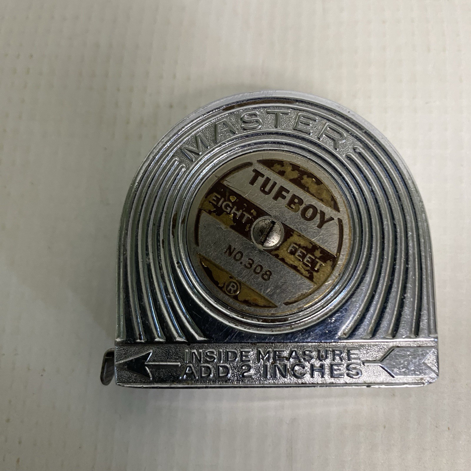 Vintage Master Tufboy Steel Tape Measure 308 Small Doesn’t Automatically Retract