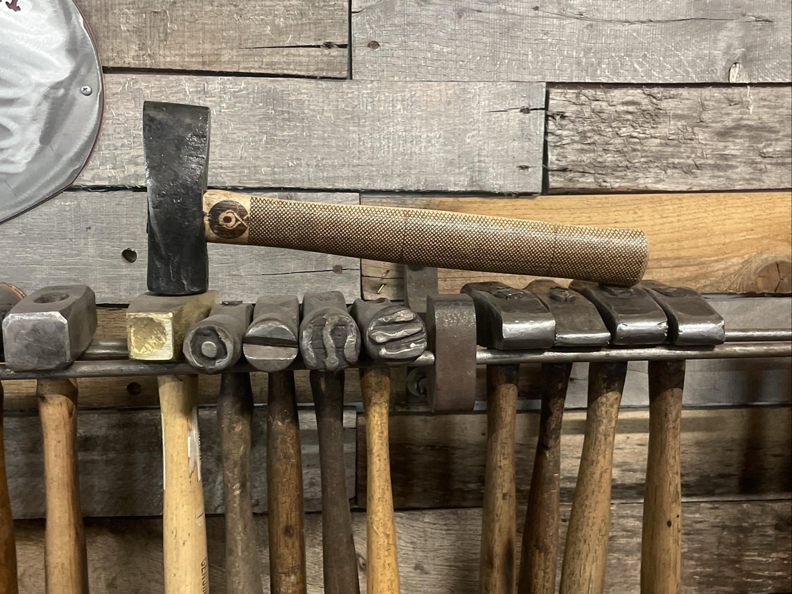 2 Lb Hand Forged Straight Peen Hammer With Checkering Handle/ 4140 Steel