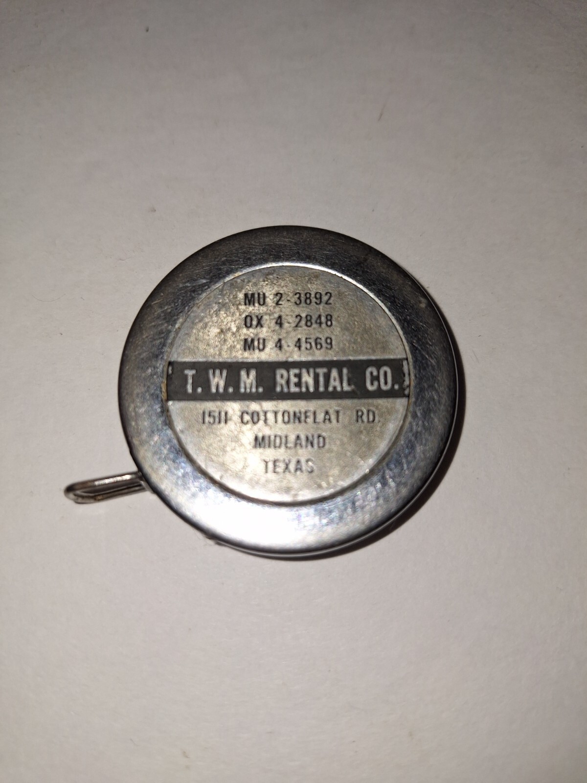 Vintage Lufkin Tape Measure 6 FT T.W.N. Rental Co Midland Texas USA