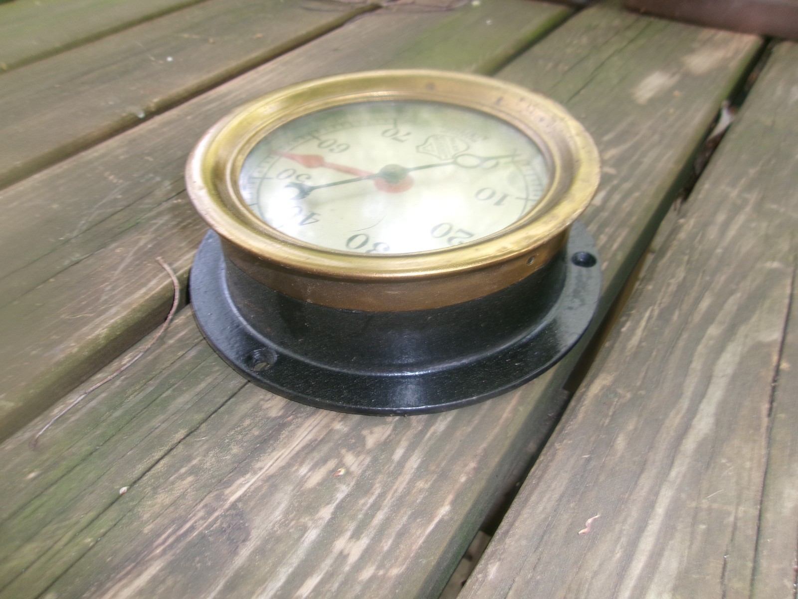 Antique Ashcroft Solid Brass Altitude Meter 7+ Inch Industrial Steampunk