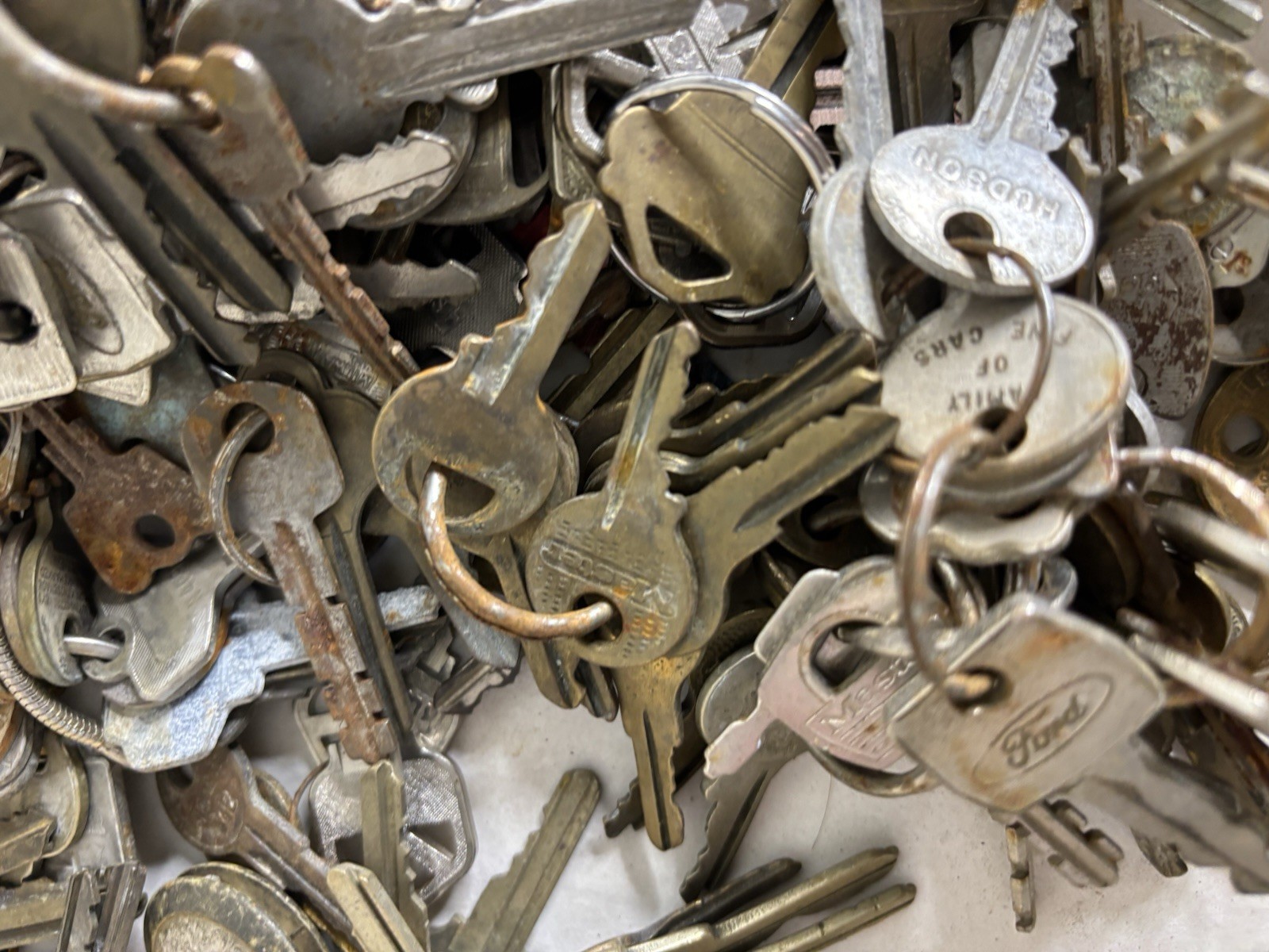 Mixed Key Lot Old Keys Vintage Cut Auto Padlock GM Ford About 3 Pounds