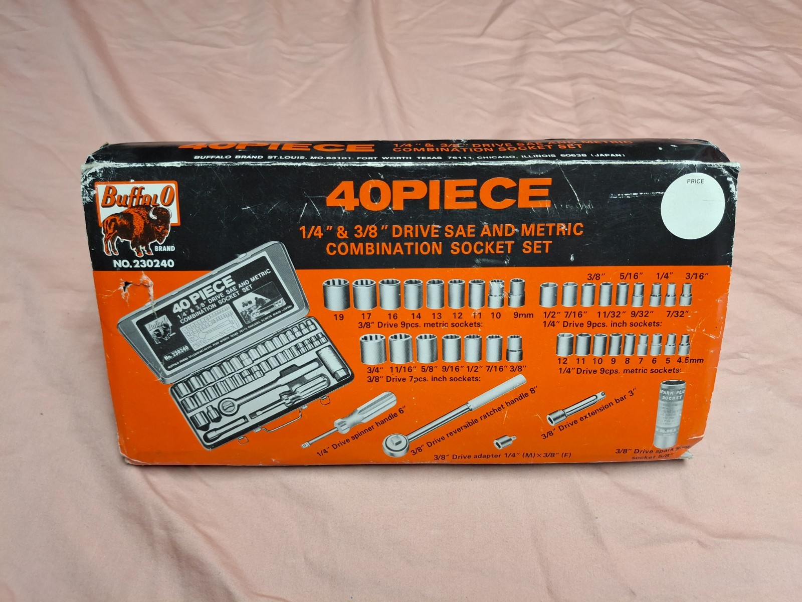 1970s/1980s Vintage Buffalo 40 Piece tool set #230240 – pristine