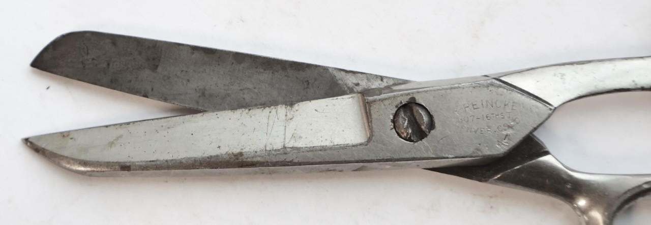 J. Wiss & Sons / R. Reincke (807-16th St Denver, Colo.) Scissors / Mt Top Tools