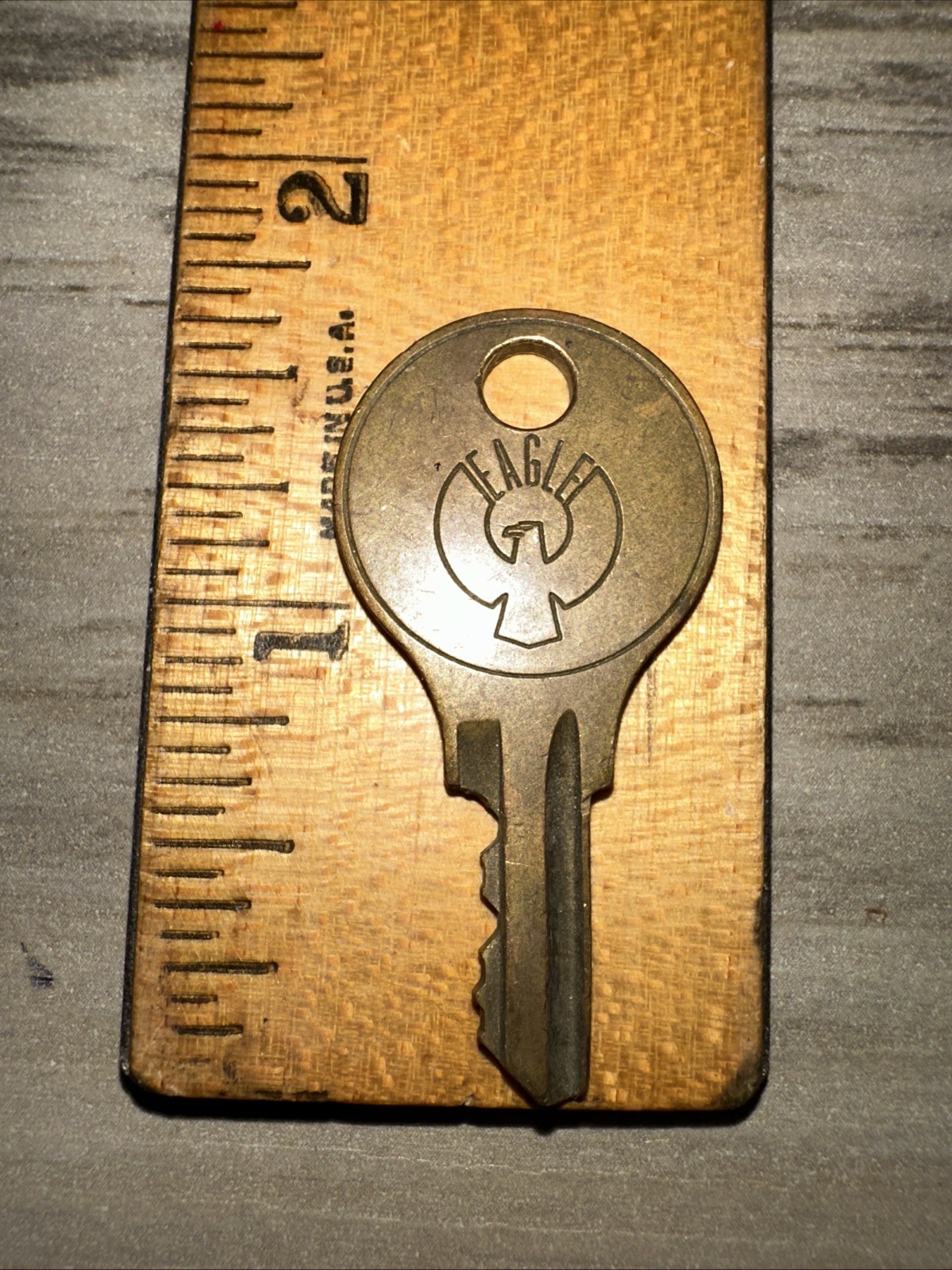 Antique Key Eagle Lock Co. #A36A57 Small Flat Key
