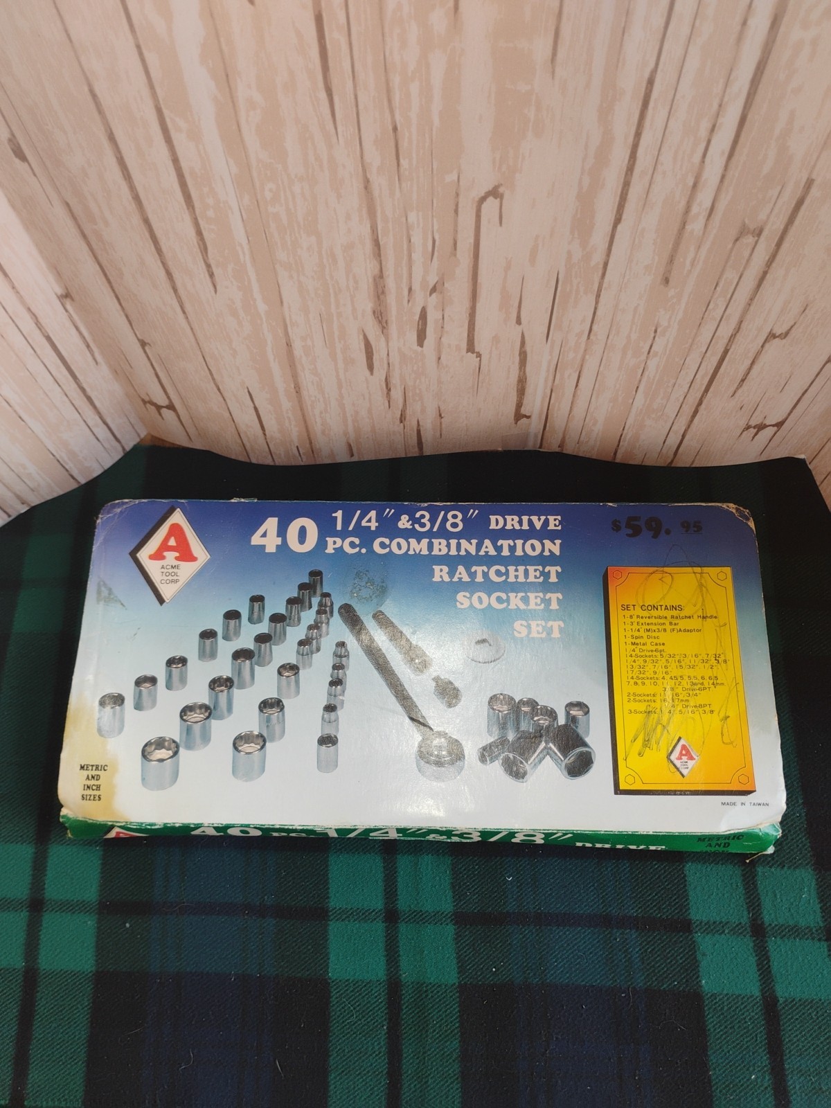 Vintage NEW IN CASE 1970’s 40 Piece Metric And Inch Combination Socket Tool Set