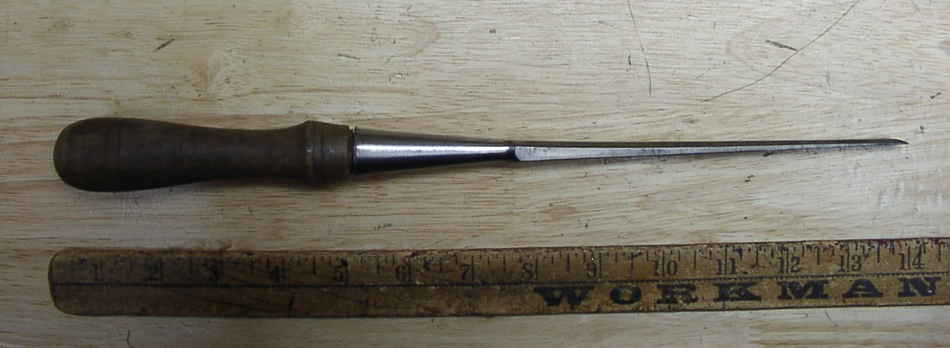 Vntg P S & W No. 1 Extra,1/2″ X 8-11/16″ Bevel Edge Socket Chisel,W/4-1/2″ Hndl