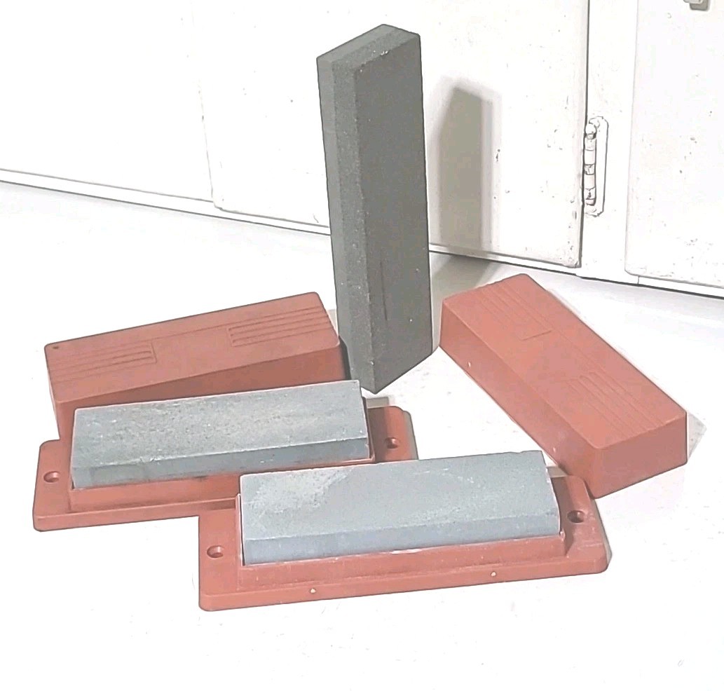 8″ & 6″ COMBINATION SHARPENING STONES SHARPENER LOT OF 3
