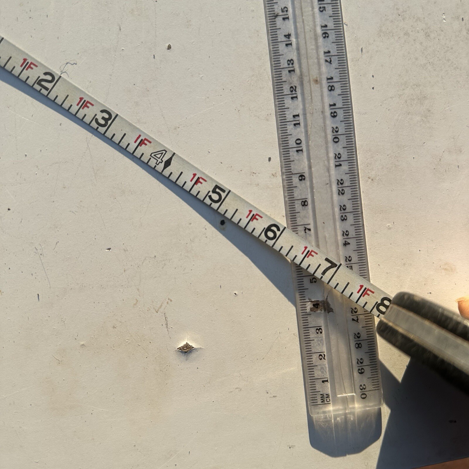 Vintage The Lufkin Rule Co. White Clad 10m 33ft Tape Measure As Is