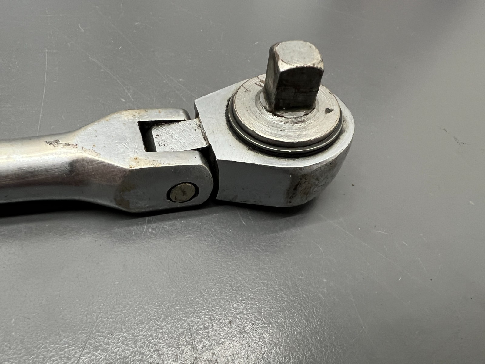 (L) VINTAGE HERBRAND 32100 3/8″ DRIVE FLEX HEAD LONG RATCHET – VG – USA