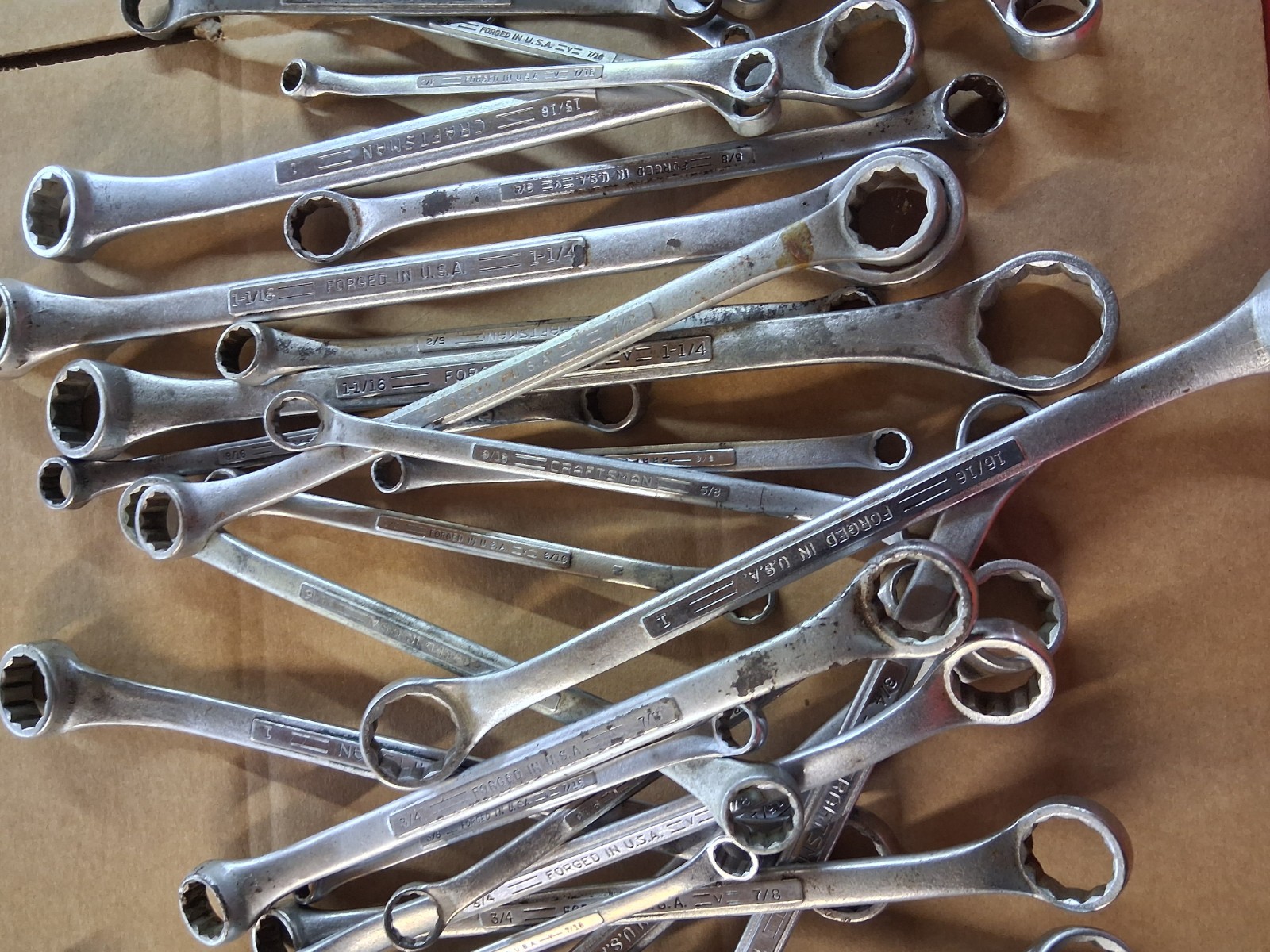 Vintage Craftsman Double Box End Wrenches Bulk Lot Mostly SAE All USA made.
