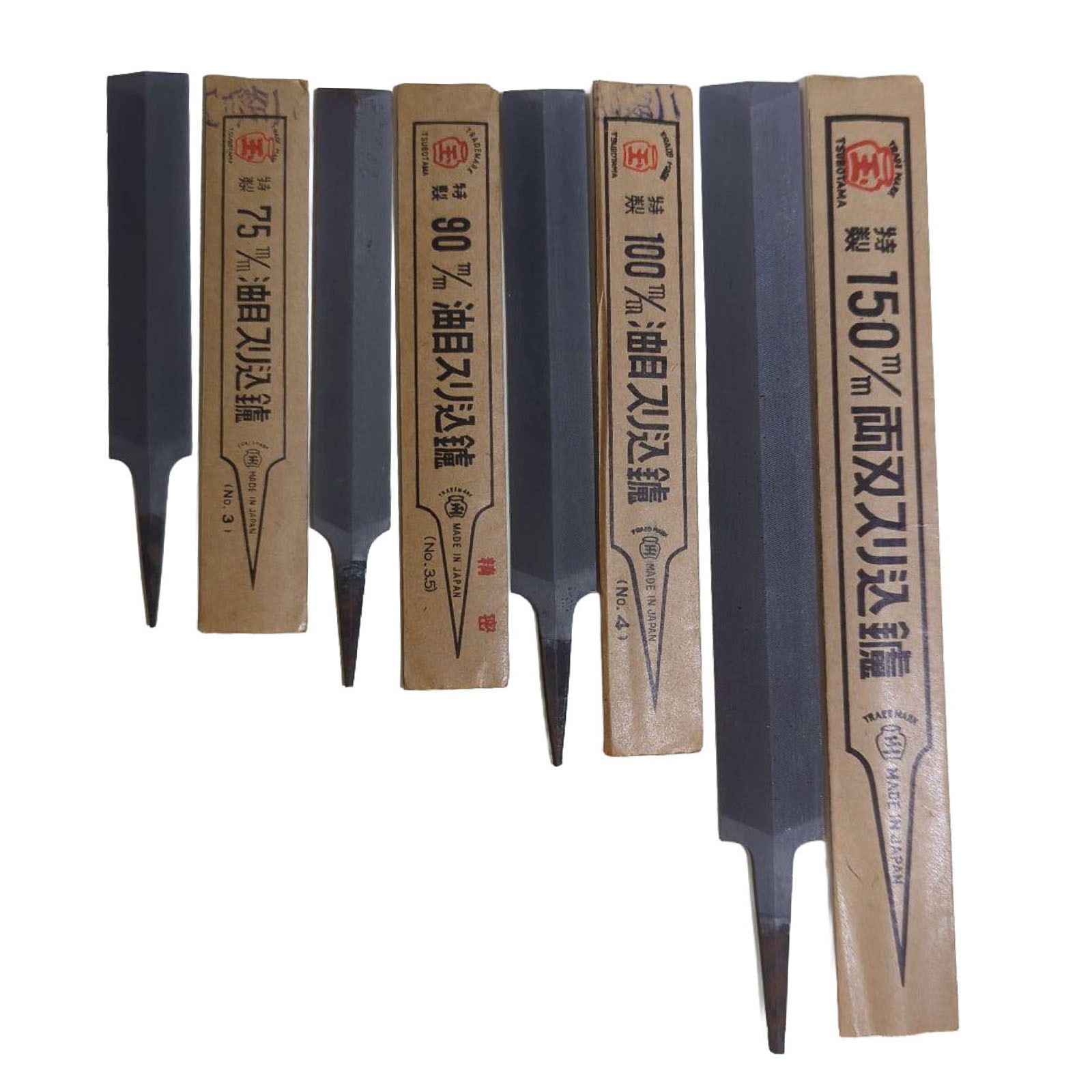 Lot of 5 Feather Edge Japanese Hand Saw File 75mm Cast Steel Metal Carpentry