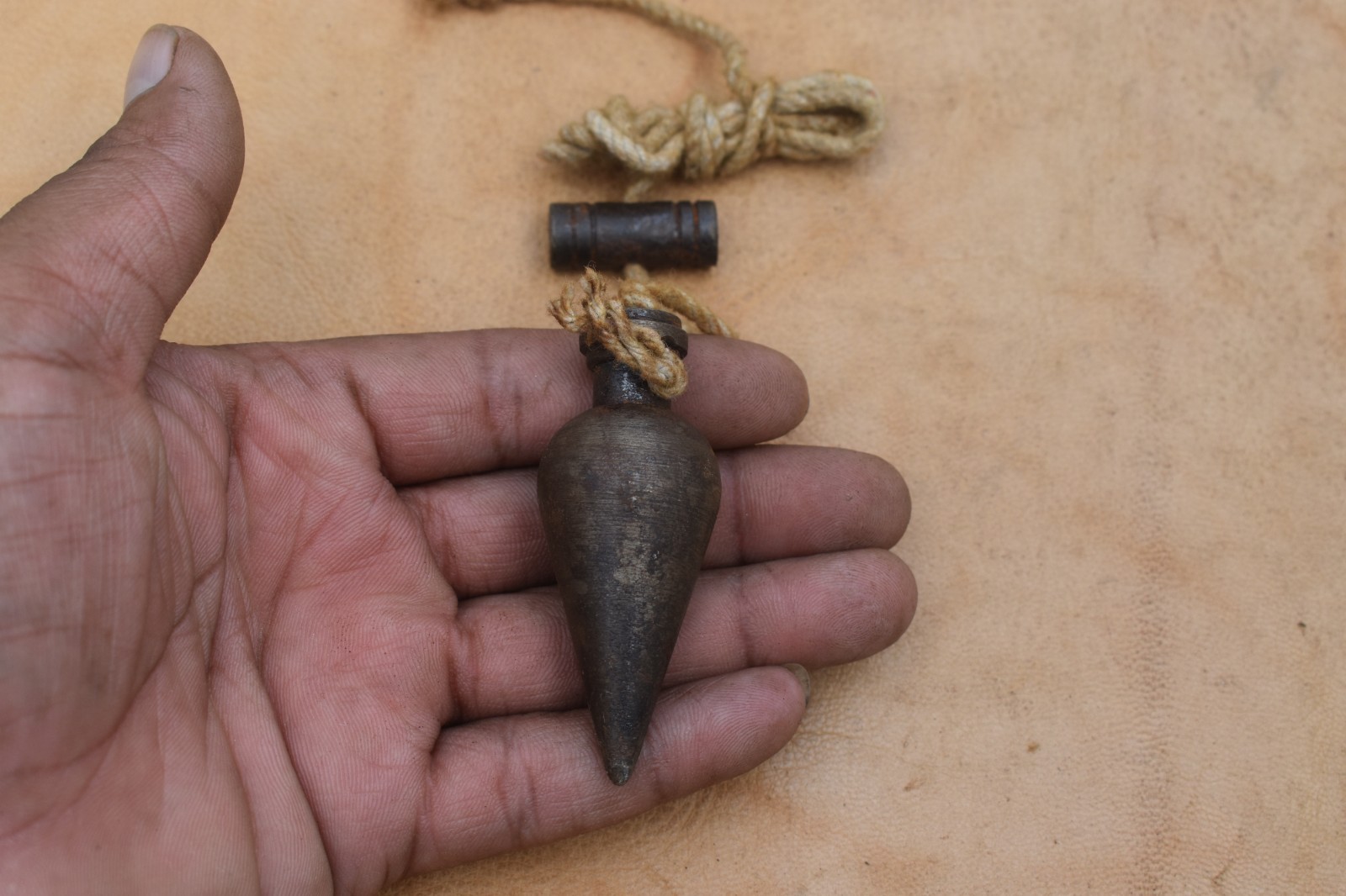 Collectible Iron leveling plumb bob rustic Vintage tool salvage farm barn décor