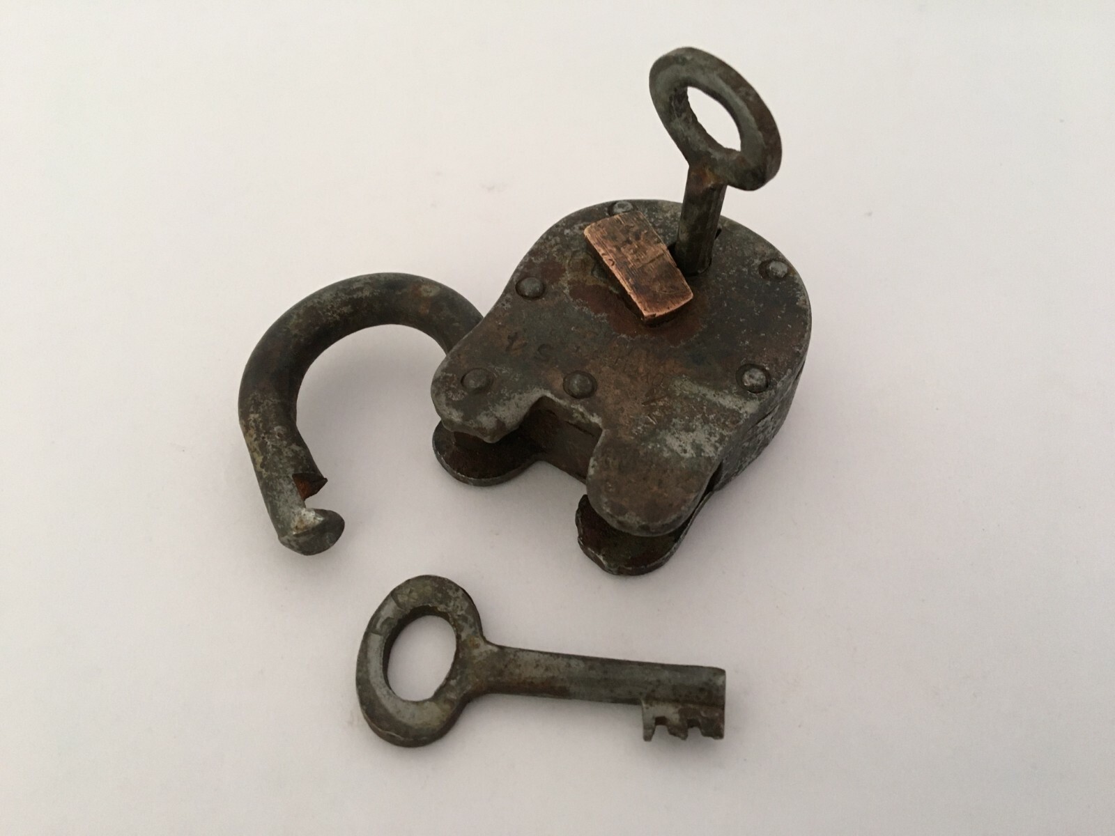 Lock Vintage Iron Padlock With 2 Key Rich Patina Made In India Collective Rusty