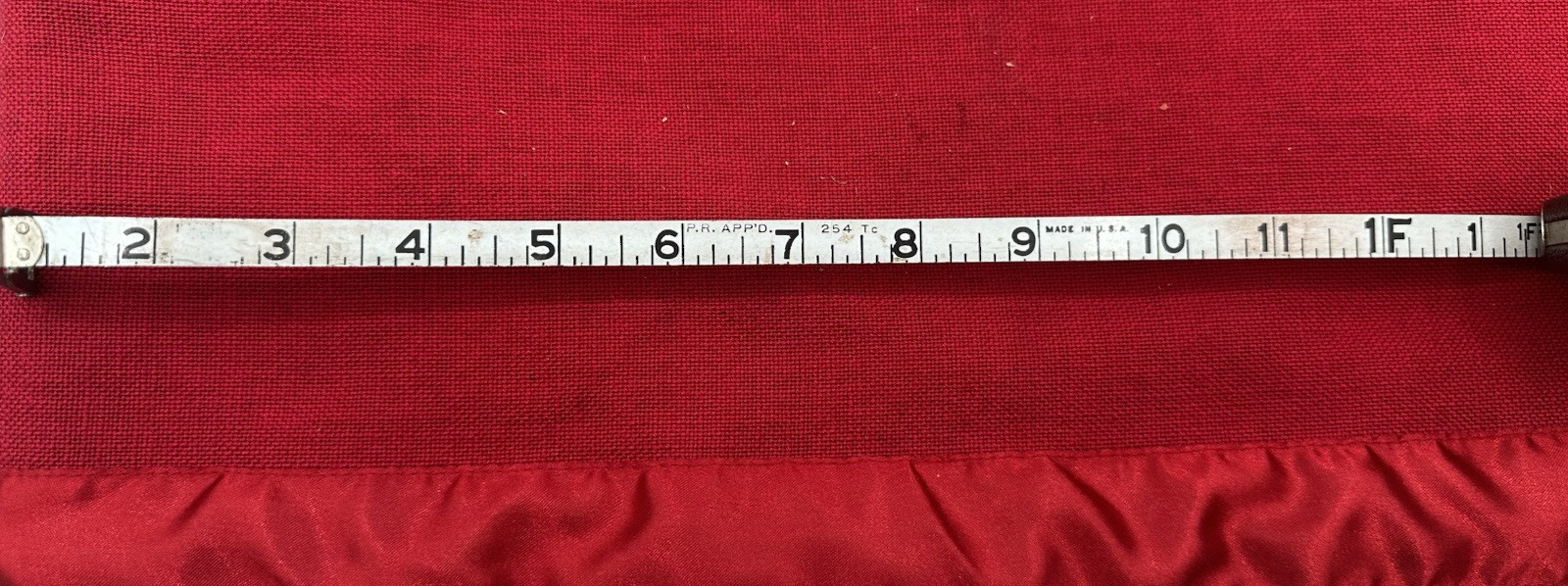 Lufkin White Steel Tape Measuring HW-50 HW 50 foot 50′ Burgundy Hand Crank VTG